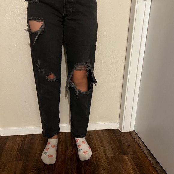 F21 distressed mom jeans - Picture 1 of 4